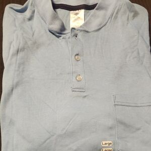 Mens Short Sleeve FR Cotton Shirt Size L